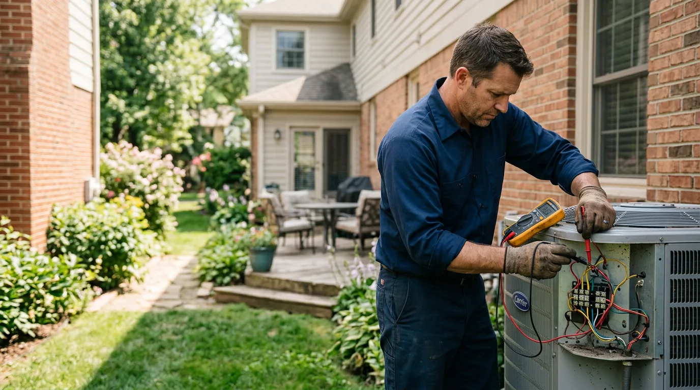 HVAC technician working near Bracey, VA
